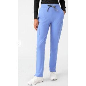 Landau Ceil Blue Scrub Pants Medium TALL